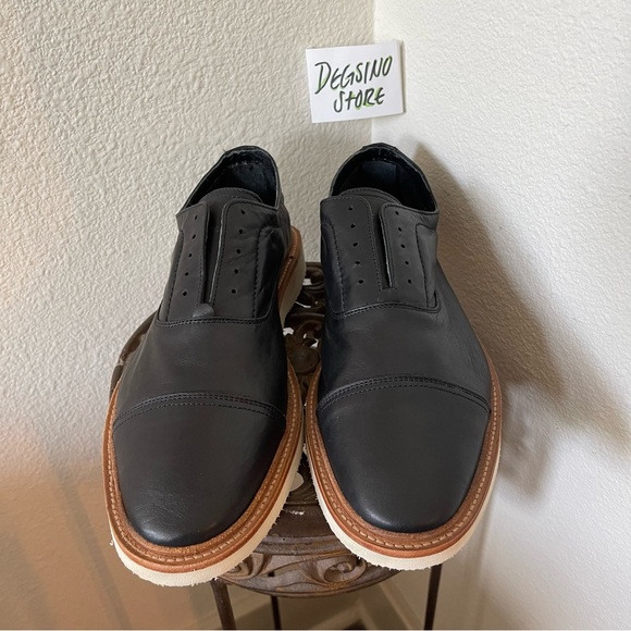 NEW Frye Paul Bal Oxford 87632 Black Leather Low Top Cap Toe Oxfords - Picture 2 of 9